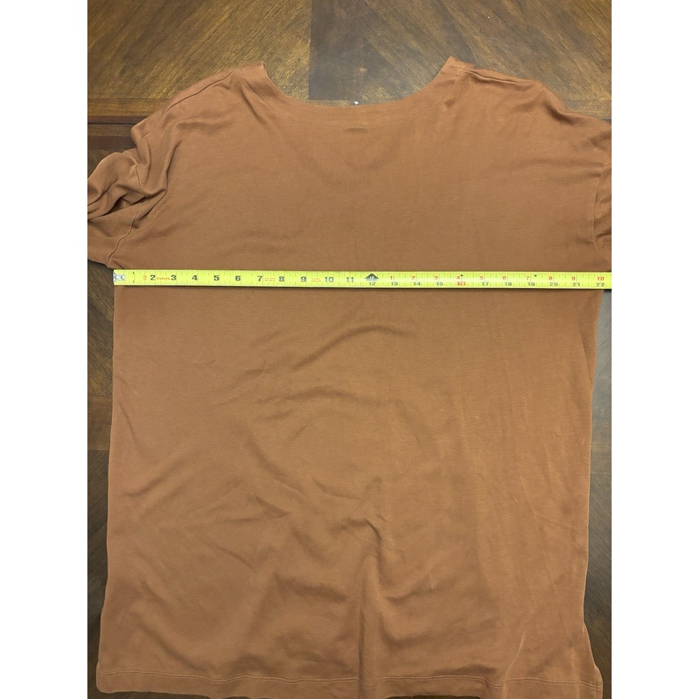 J. Jill Long Sleeve V-Neck Tunic in Rust Brown - Picture 6 of 7